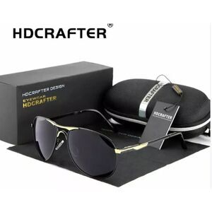 HDCRAFTER Metal Frame Mirrored Polarized Aviator Sunglasses for Men/Women
